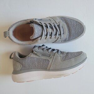 [Vionic] Remi Gray Lace Up Zip On Comfort Sneakers